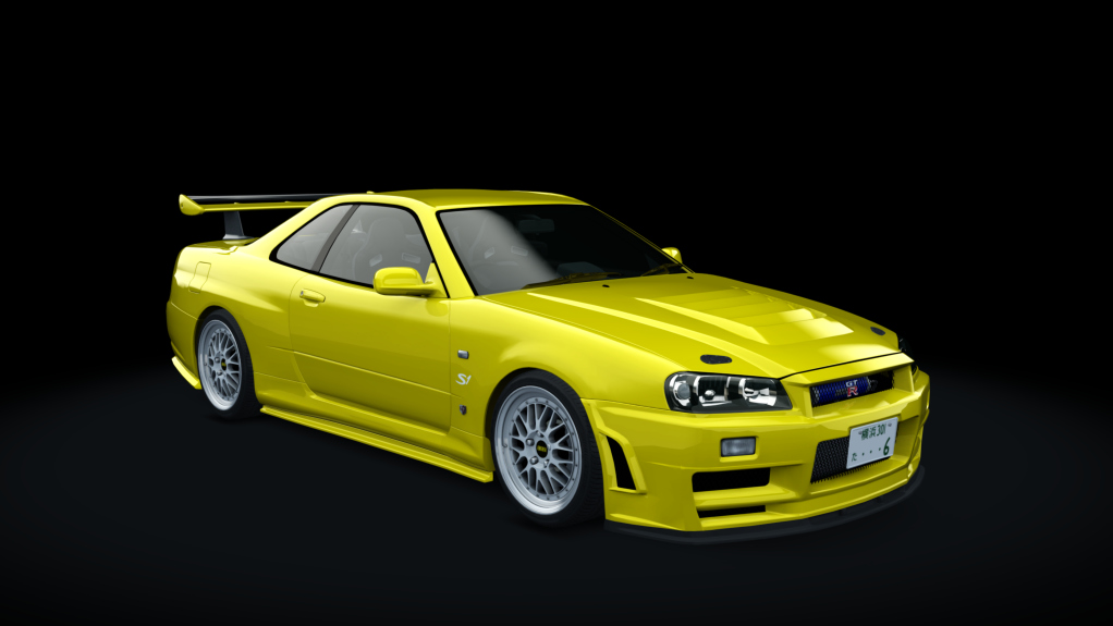 Drag Factory Nissan Skyline GTR R34, skin Yellow