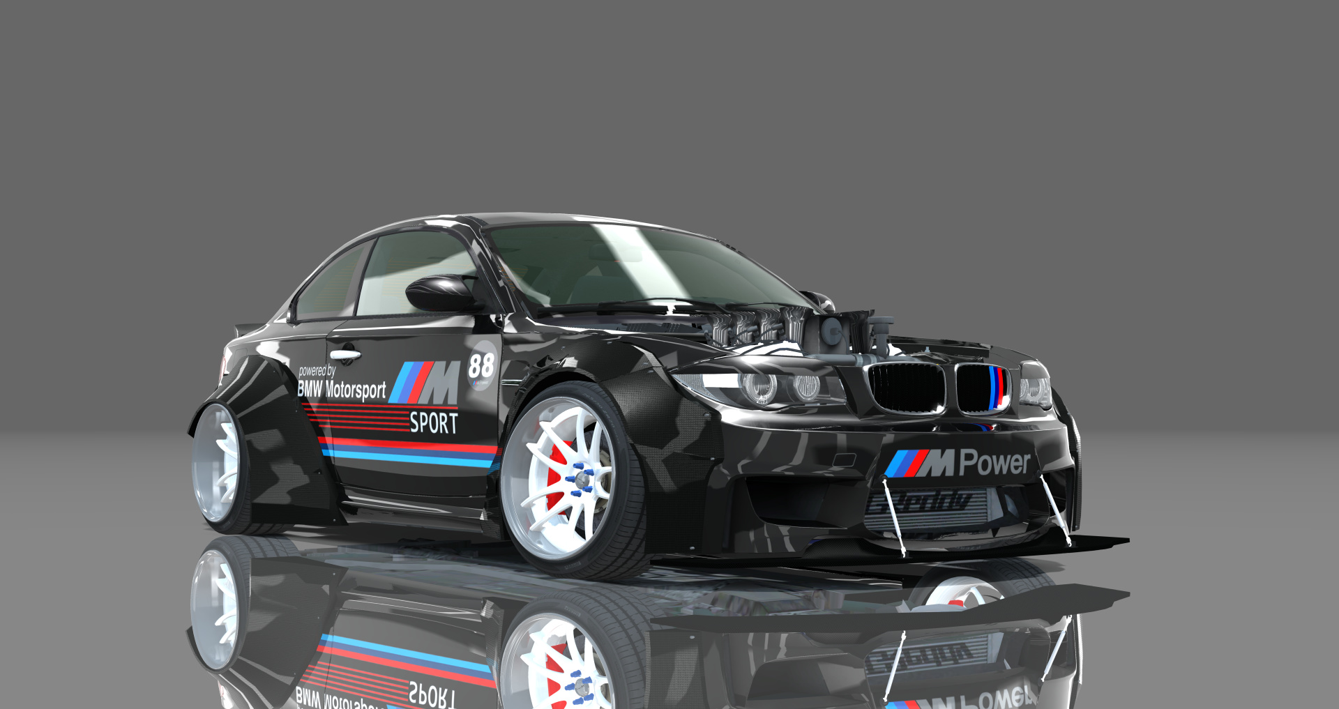 DTP BMW 1M No Hood, skin BMW_Motorsport_black_88