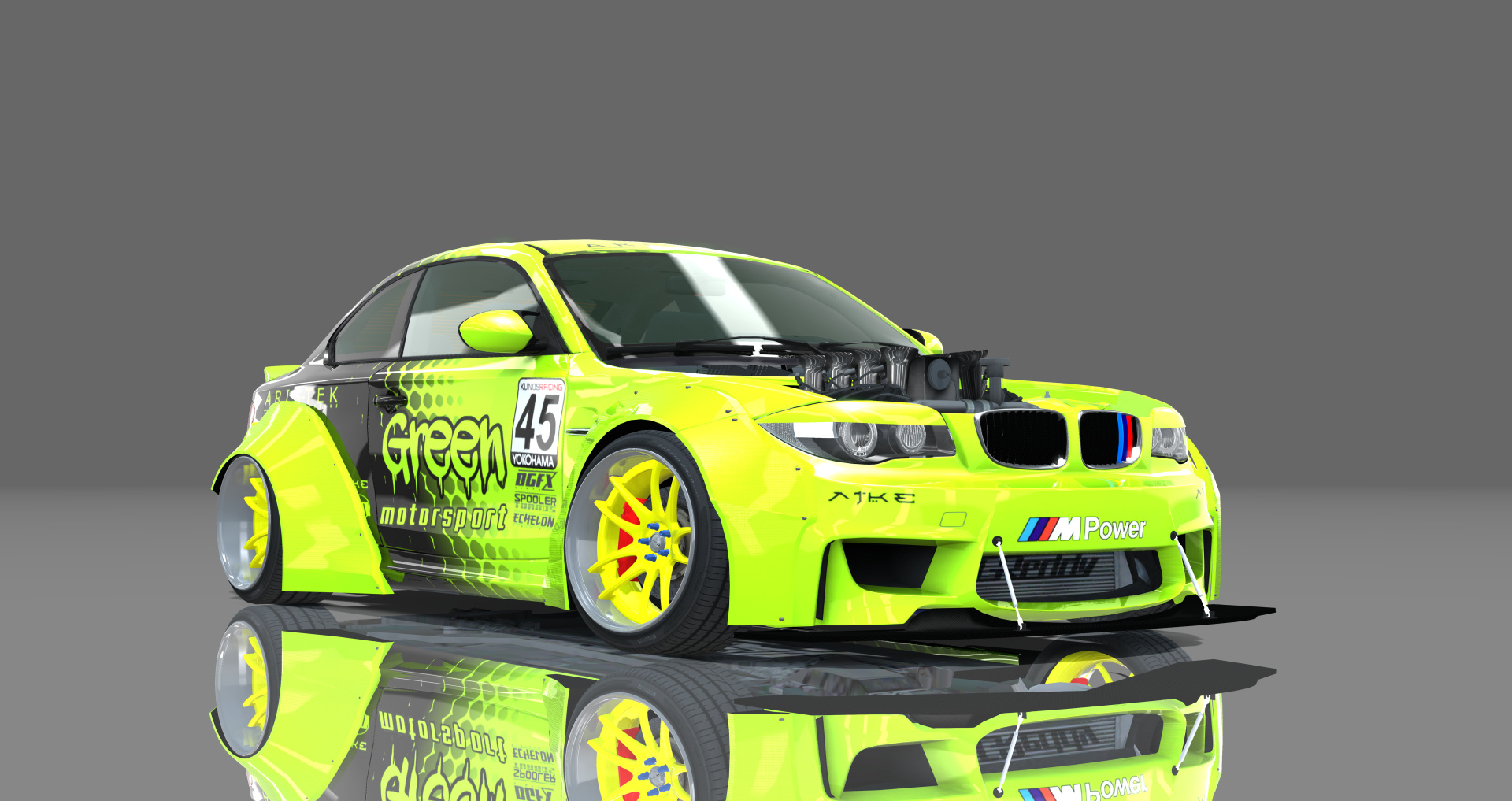 DTP BMW 1M No Hood, skin Green_Motorsport_45