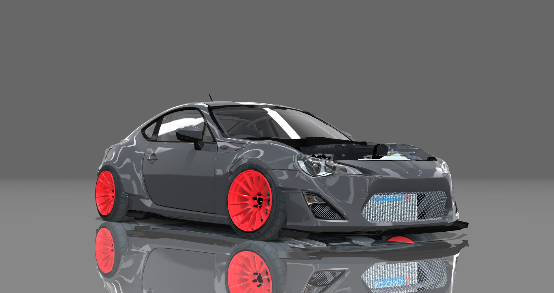 DTP Toyota GT86 V8 No Hood, skin darkgraymetallic