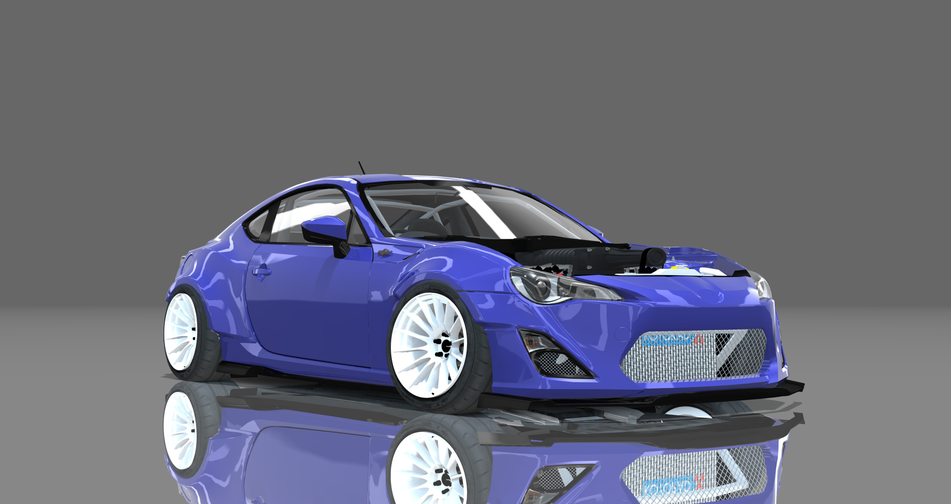 DTP Toyota GT86 V8 No Hood, skin galaxybluepearl