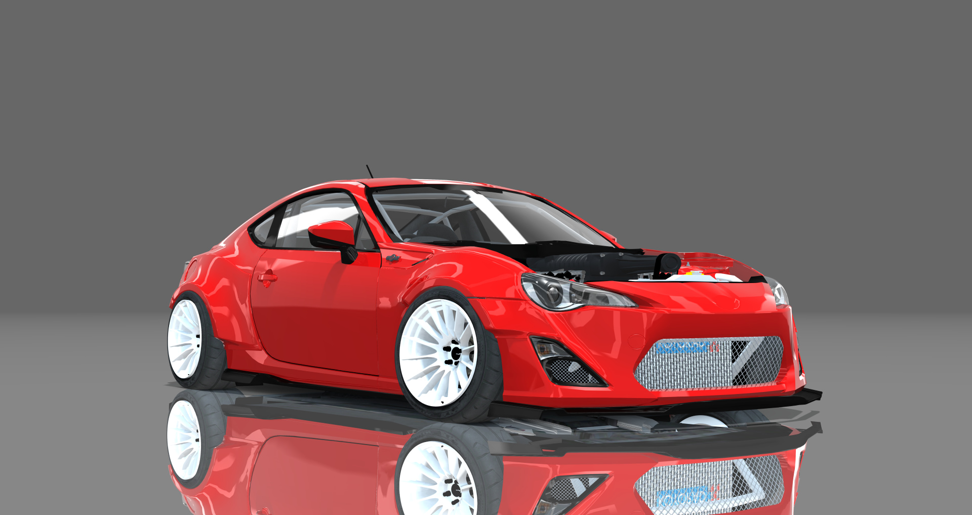 DTP Toyota GT86 V8 No Hood, skin red