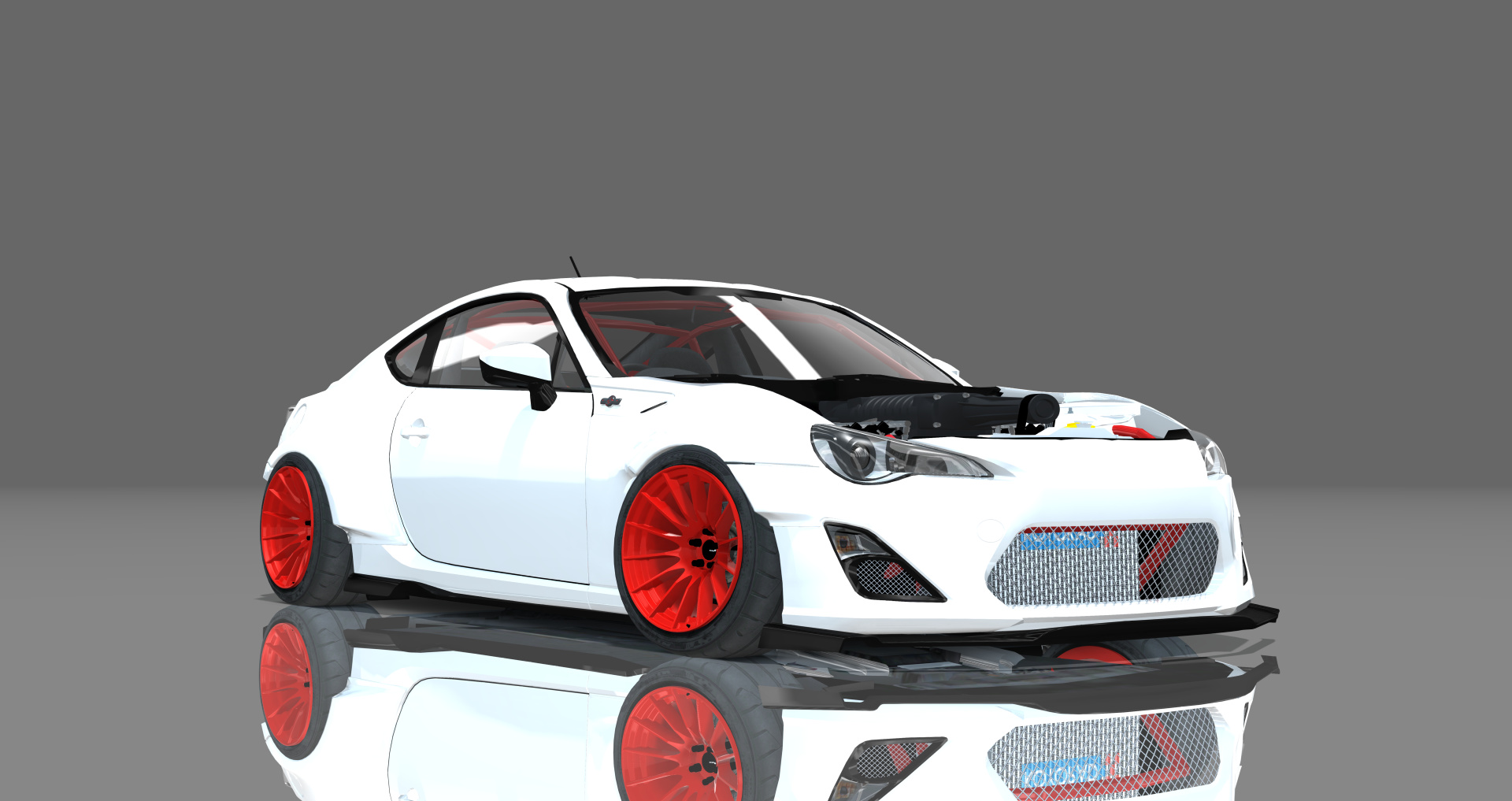 DTP Toyota GT86 V8 No Hood, skin satinwhitepearl