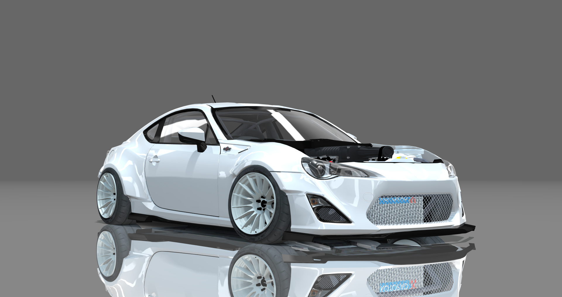 DTP Toyota GT86 V8 No Hood, skin silvermetallic