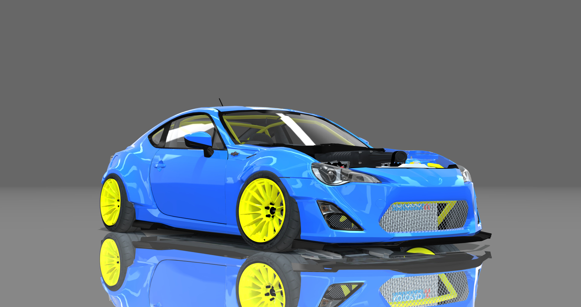 DTP Toyota GT86 V8 No Hood, skin wrbluepearl