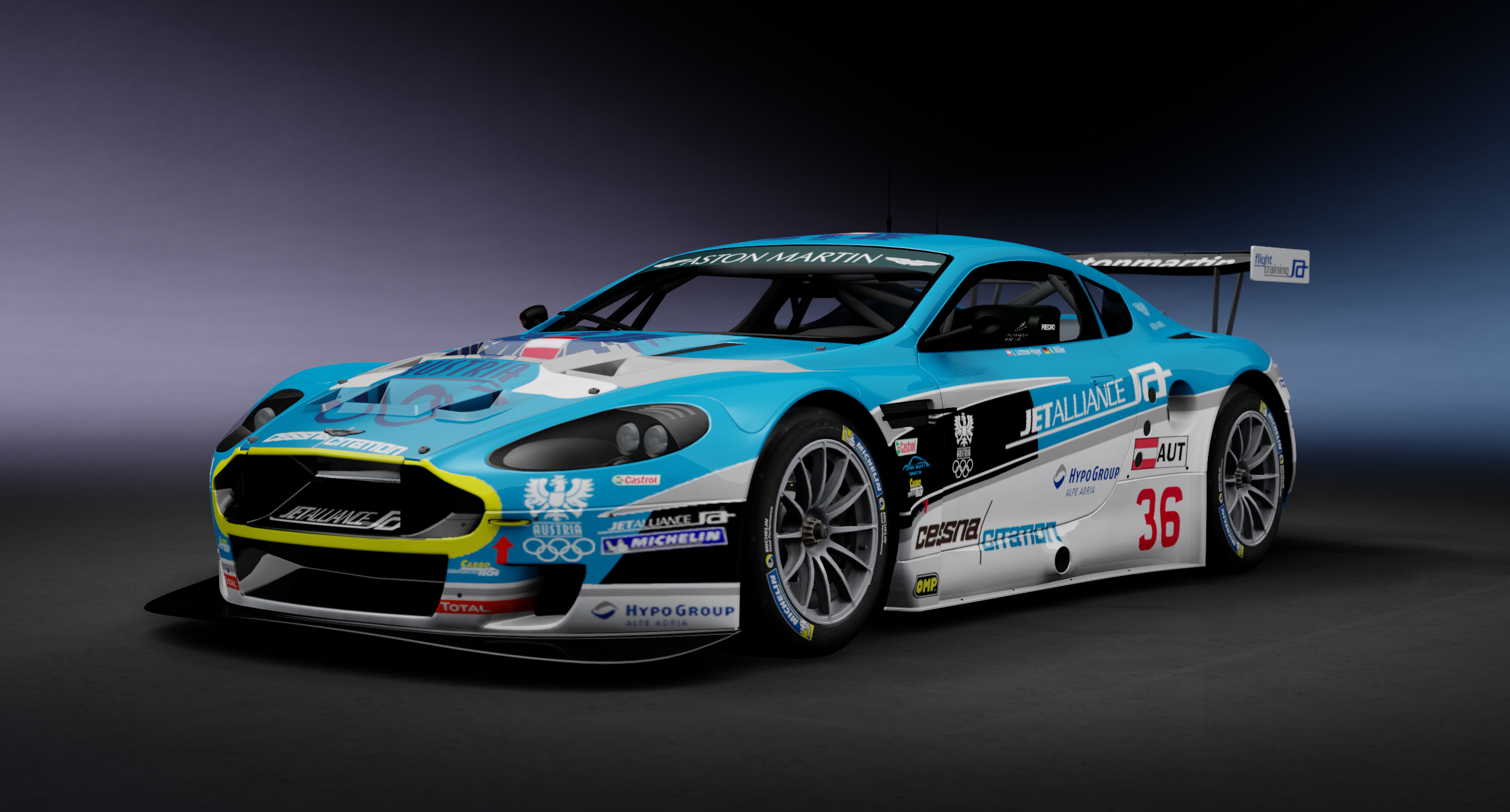 Aston Martin DBR9, skin Jetalliance Racing #36