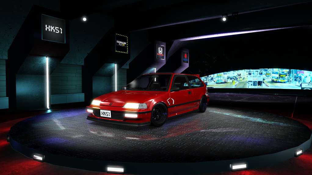 HK51 P1 Honda Civic EF9, skin Red