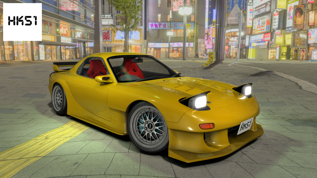 HK51 P1 Mazda RX7 FD3S, skin 03_competition_yellow