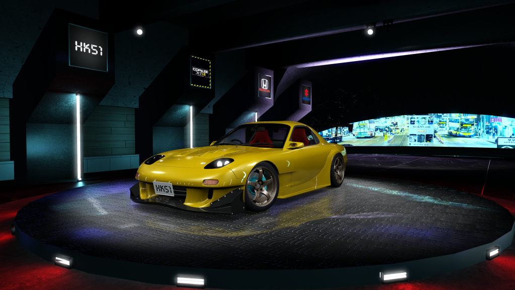 HK51 P1 Mazda RX7 FD3S, skin 09_competition_yellow_b