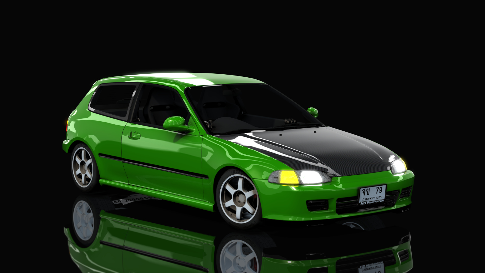 HOTHEAD21 Honda Civic 3 Door, skin Green