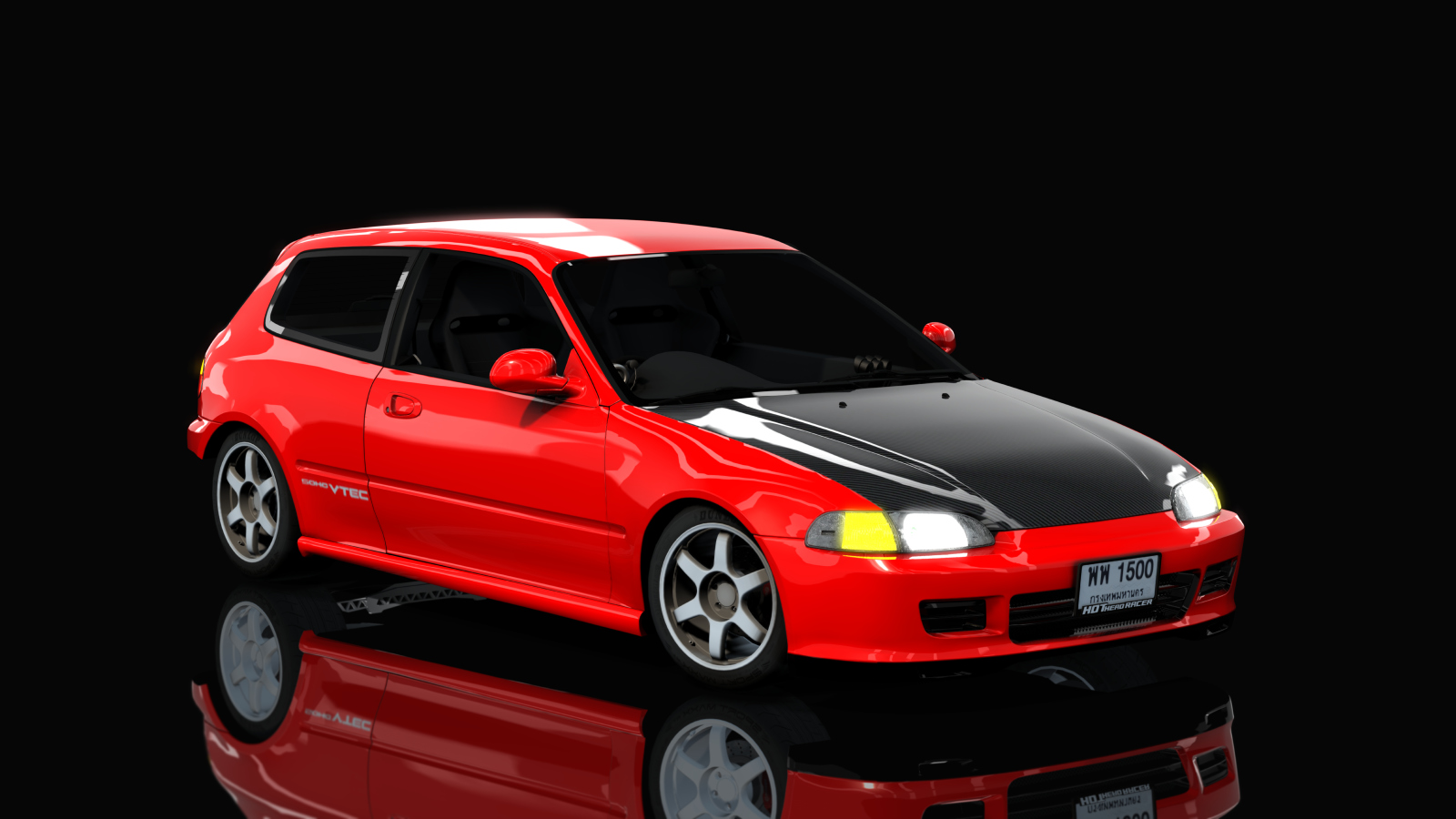 HOTHEAD21 Honda Civic 3 Door, skin Red