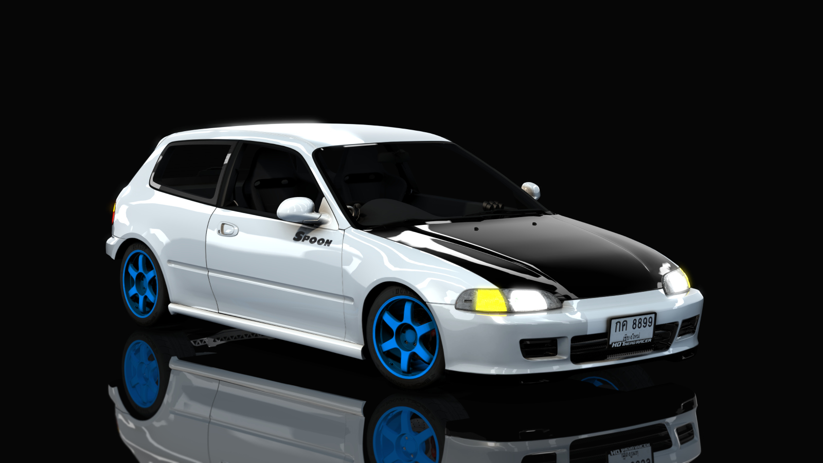 HOTHEAD21 Honda Civic 3 Door, skin White