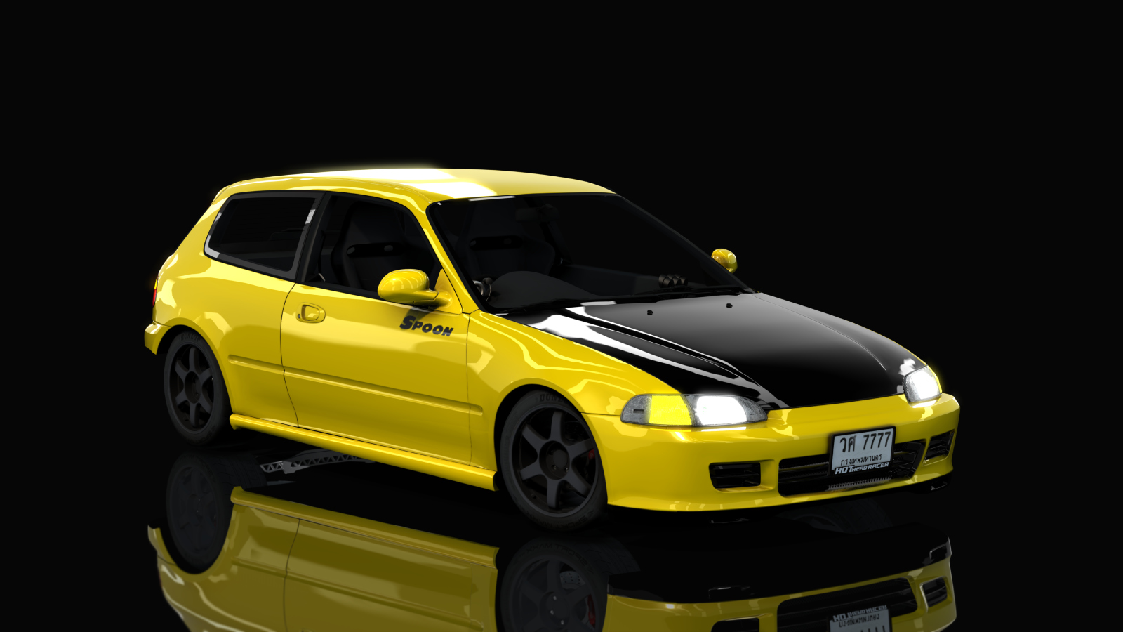 HOTHEAD21 Honda Civic 3 Door, skin Yellow