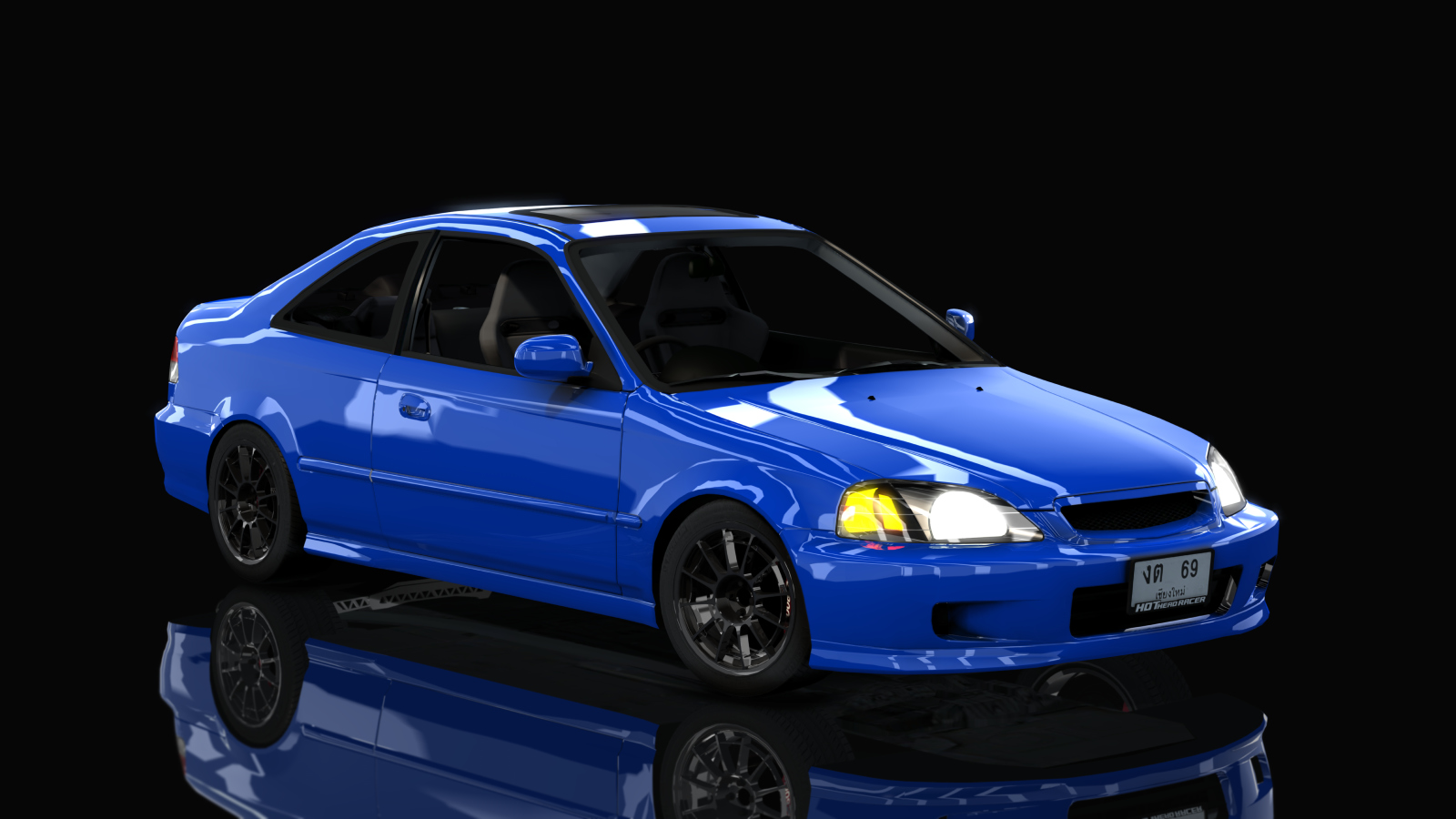 HOTHEAD21 Honda Civic EK Coupe, skin Blue