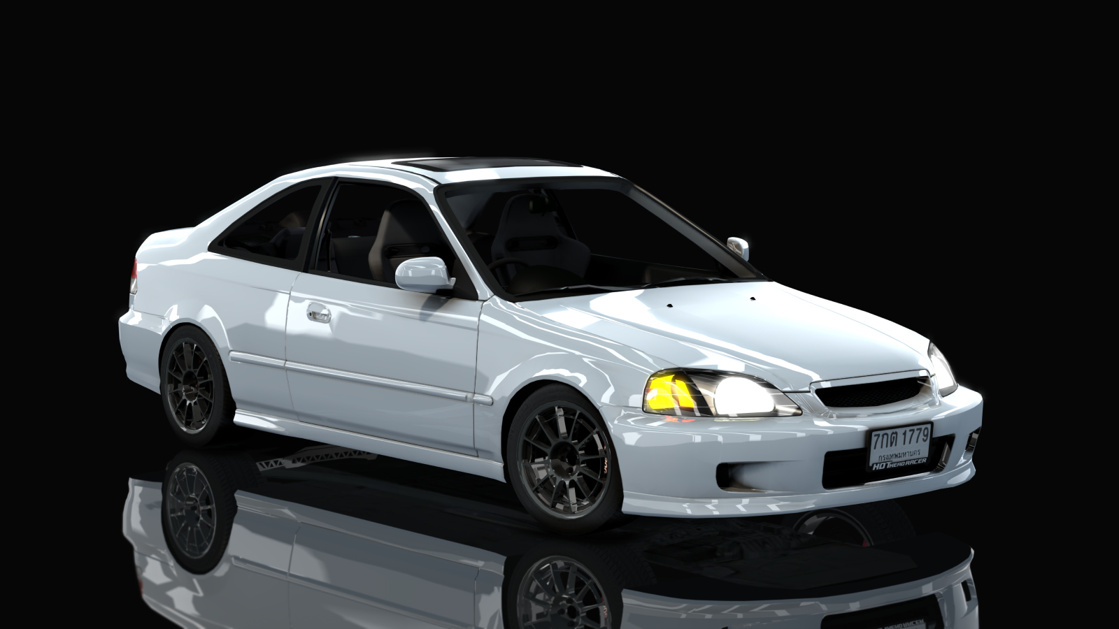 HOTHEAD21 Honda Civic EK Coupe, skin White