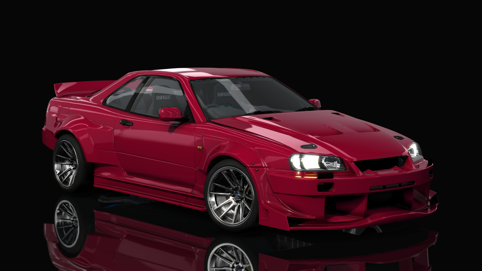 HOTHEADDRIFT2.0 Nissan Skyline GTR R34, skin envy_cardinal_red