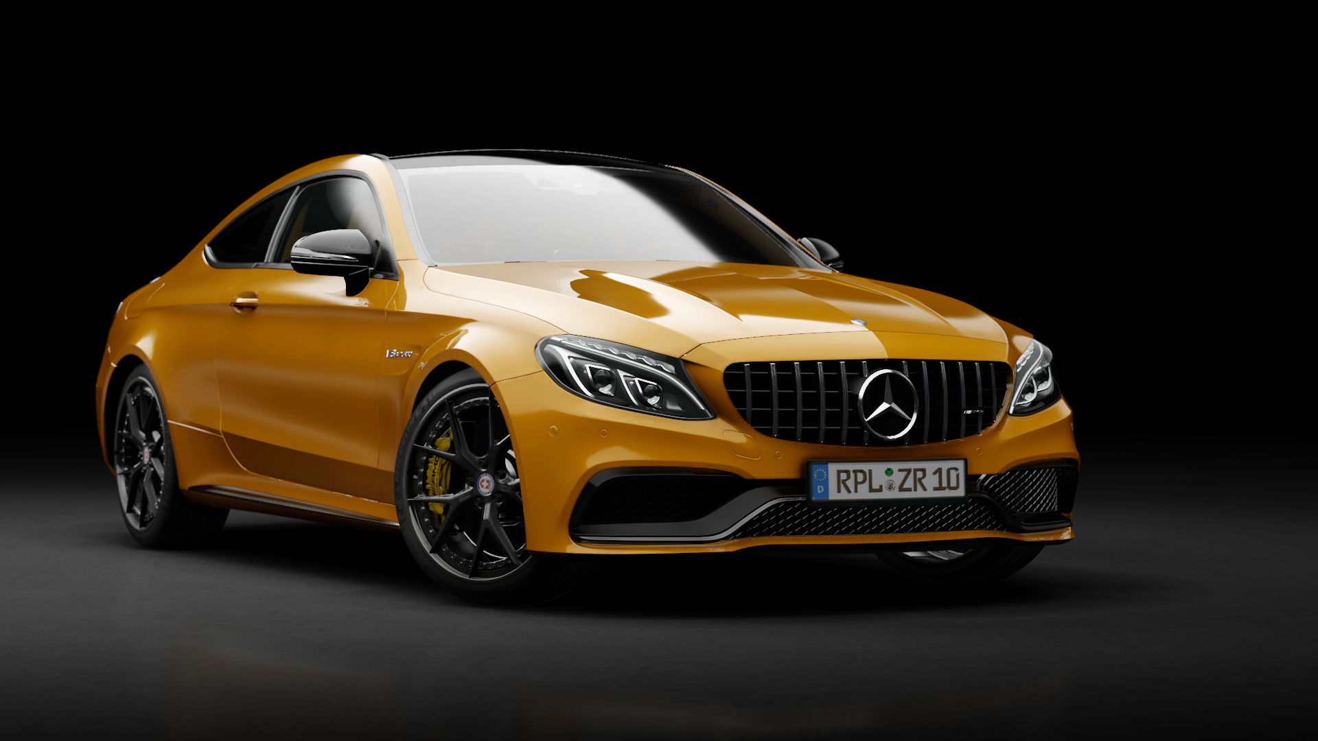 Mercedes-Benz C63 S AMG Coupe tuned, skin Orange