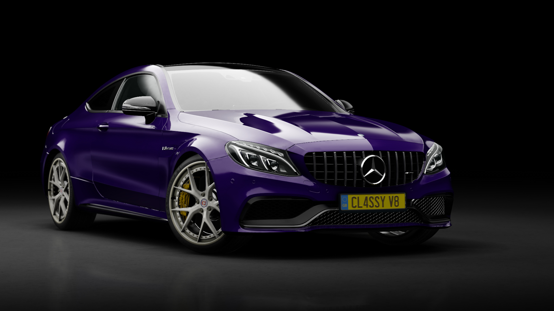 Mercedes-Benz C63 S AMG Coupe tuned, skin Purple