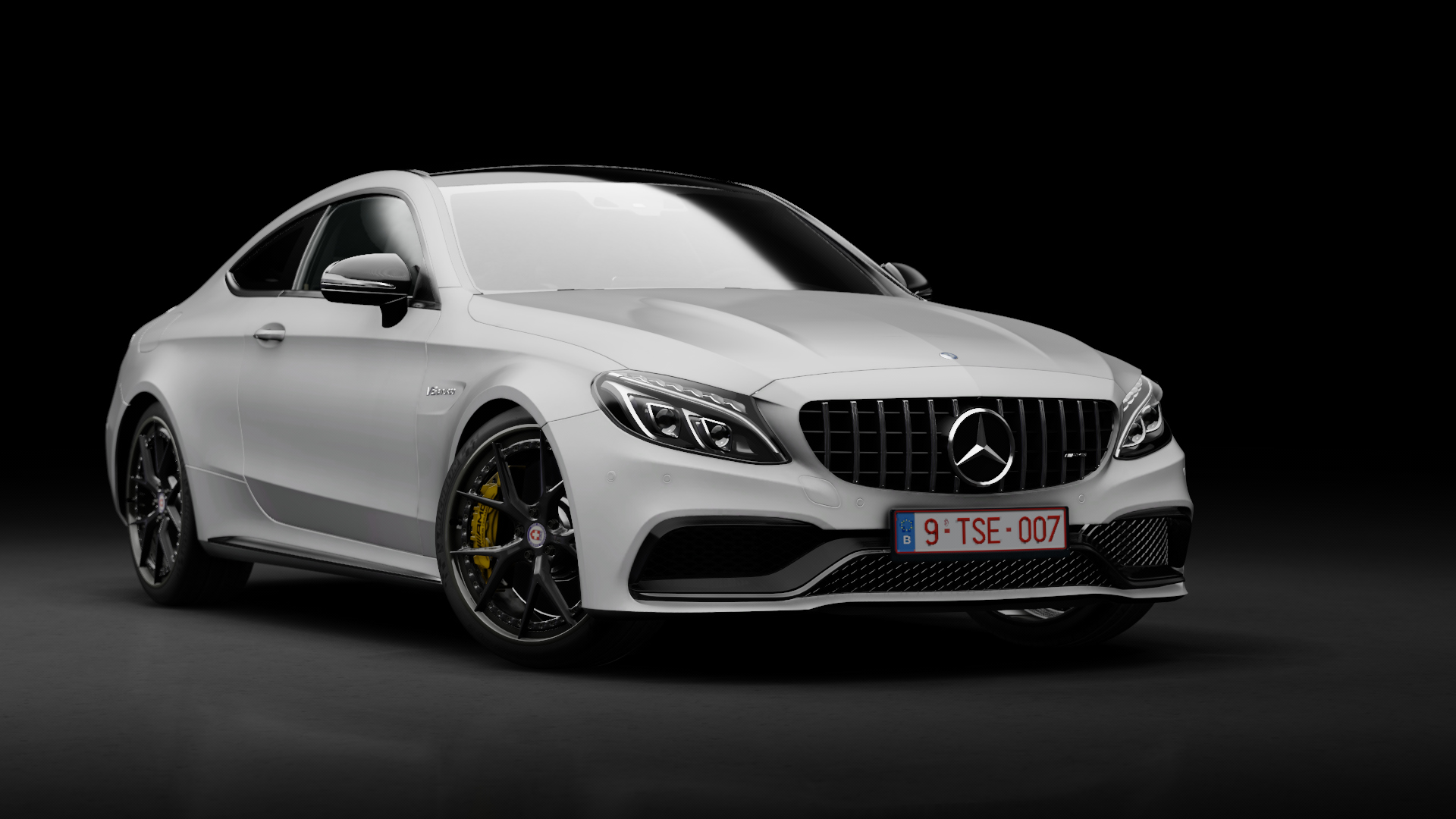 Mercedes-Benz C63 S AMG Coupe tuned, skin White_designo