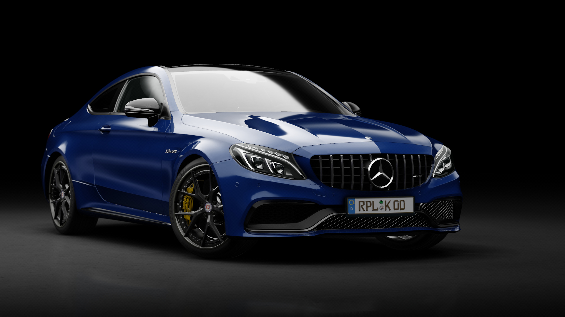 Mercedes-Benz C63 S AMG Coupe tuned, skin blue_brilliant