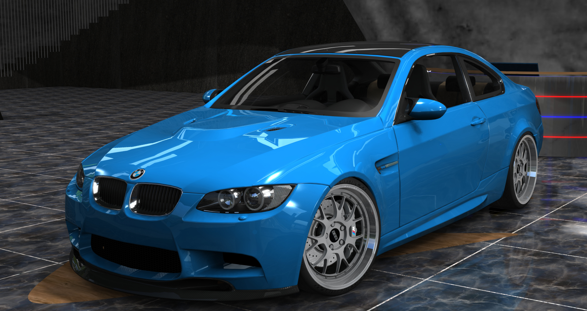BMW M3 E92 DCT - Procharger, skin Laguna_Seca_Blue