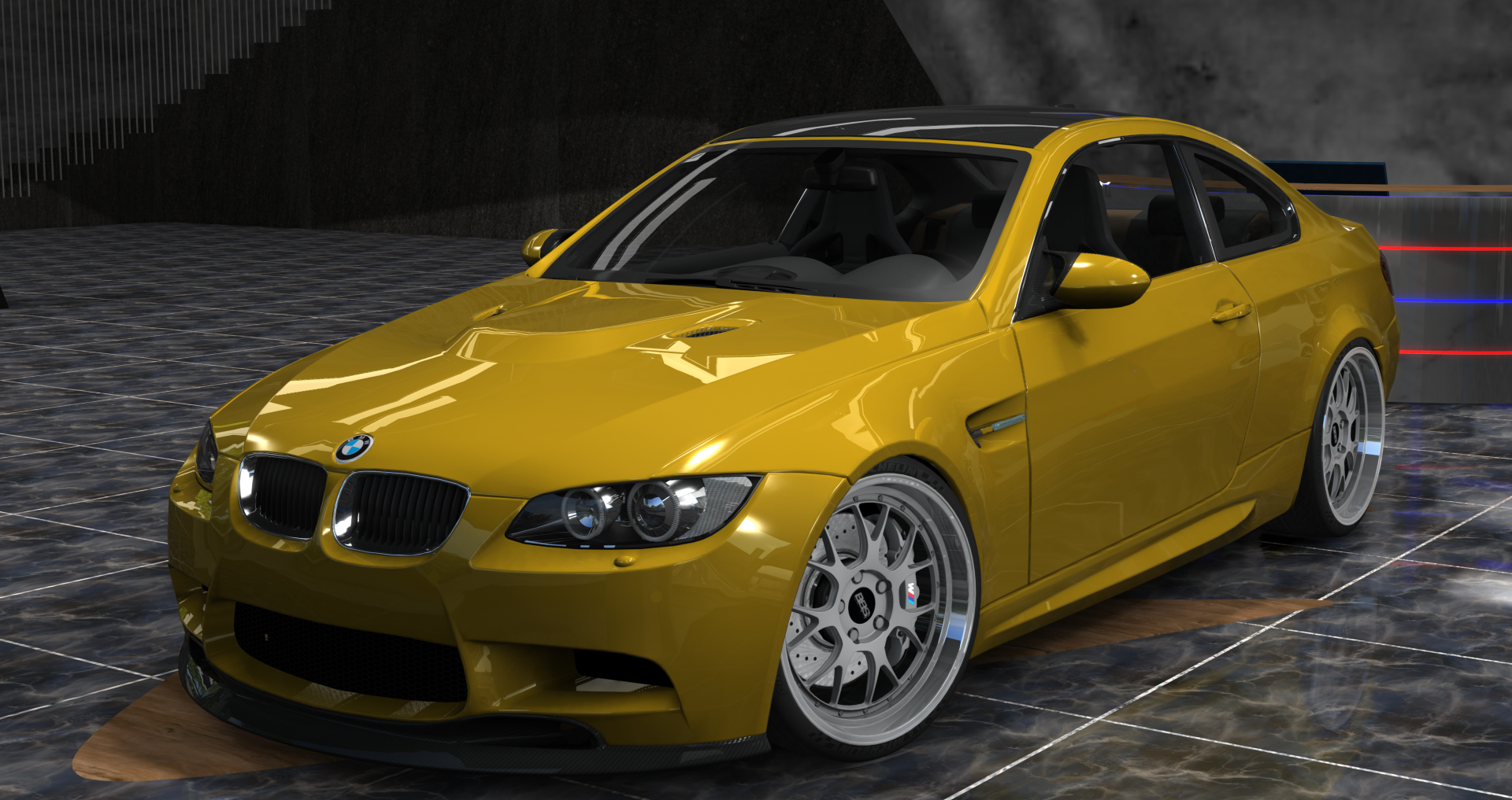 BMW M3 E92 DCT - Procharger, skin Phoenix_Yellow