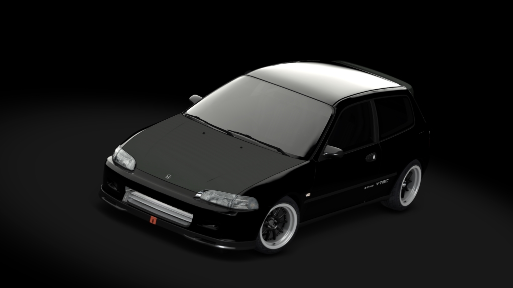 MSR Honda Civic EG6, skin black on white