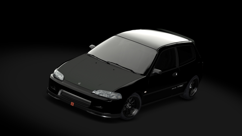 MSR Honda Civic EG6, skin flint_black_metallic