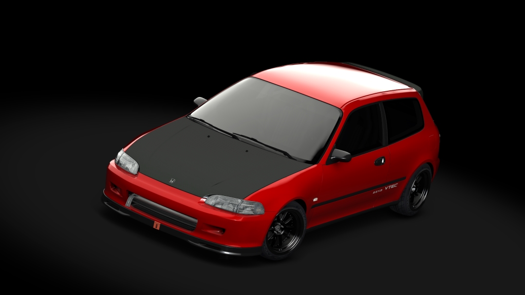 MSR Honda Civic EG6, skin milano_red