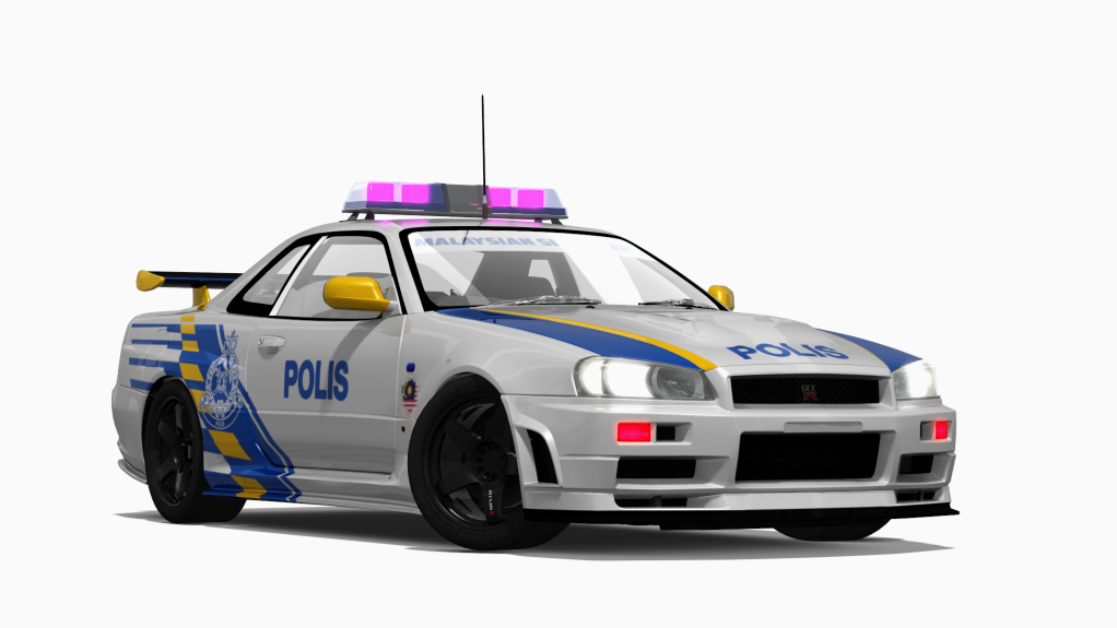 Safety Car Skyline R34, skin Polis