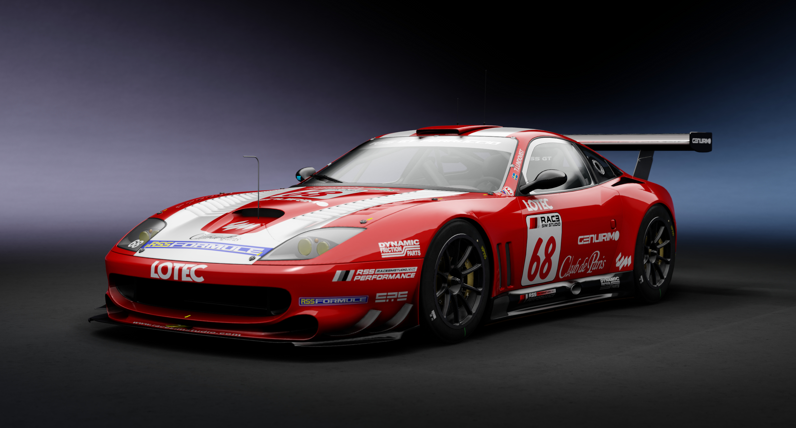 Ferrari 550 Maranello GT1, skin 68_Club_de_Paris_red