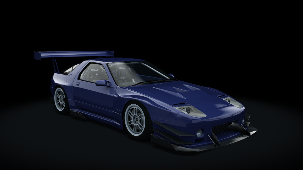 Mazda RX-7 FC3S Time Attack, skin Cobalt blue