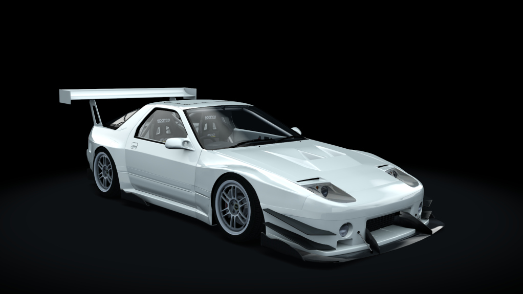 Mazda RX-7 FC3S Time Attack, skin Cream White