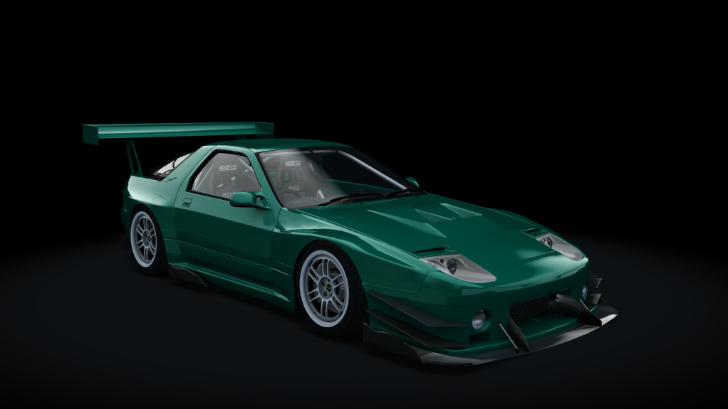 Mazda RX-7 FC3S Time Attack, skin Deep bluish green