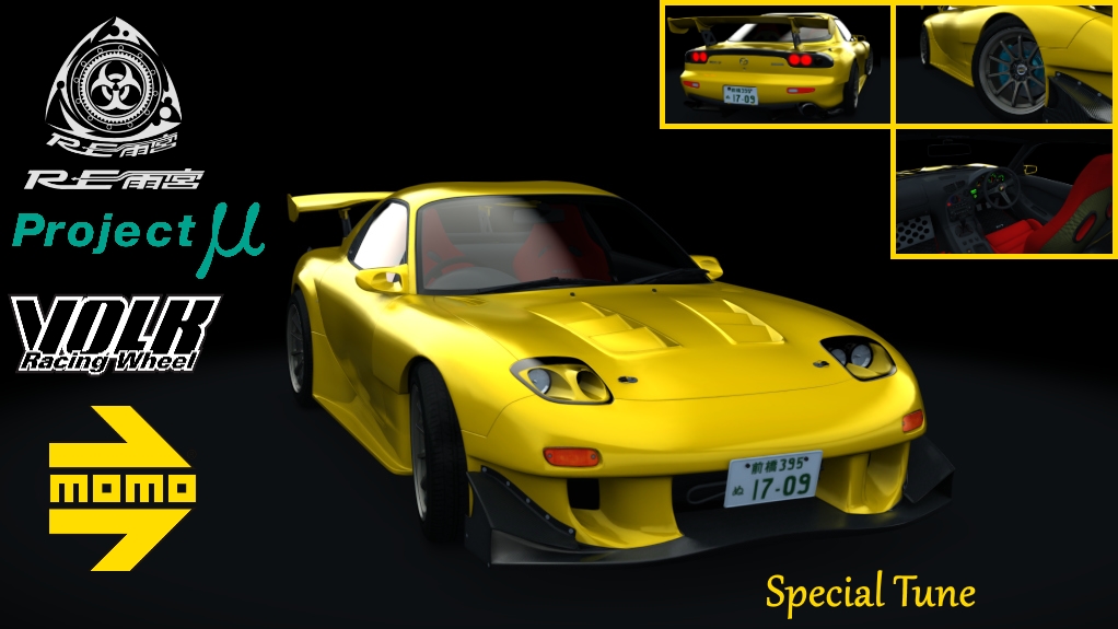 Mazda RX-7 Re amemiya Easy FINAL Spec., skin 07_yellow_monster